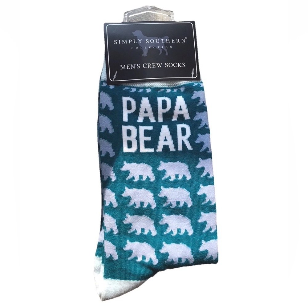 Simply Southern Crew Socks Papa Bear